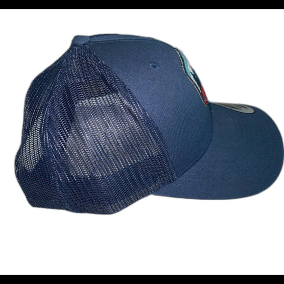 The Classics of Yupoong Cap Hat Unisex Snapback Blue Patch Logo SA Company Cap - Picture 4 of 8